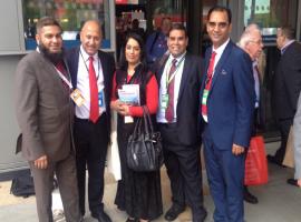 Khalid Mahmood MP, TUC President Taj, Cllr Shafiq and others Labour party annual conference.